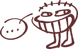 A decorative doodle of me thinkin'